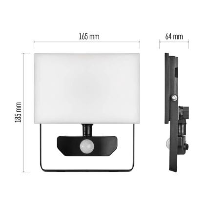 LED Prožektors ar sensoru TAMBO LED/30W/230V 4000K IP54
