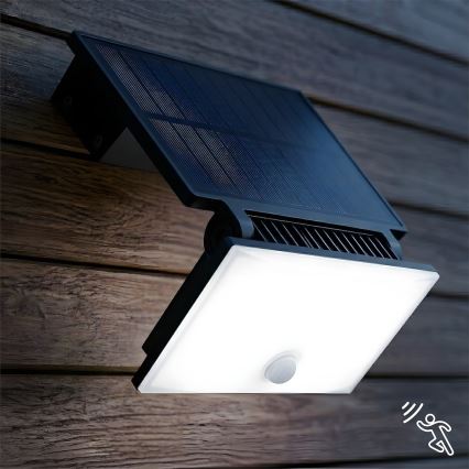 LED prožektors ar sensoru un saules paneli FUJI LED/8W/3,7V 2000 mAh IP44