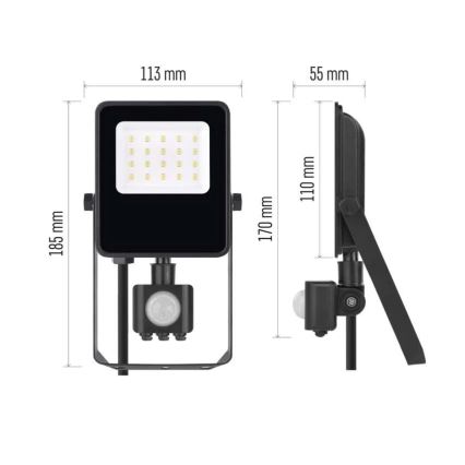 LED prožektors ar sensoru VISIO LED/10W/230V 4000K IP65