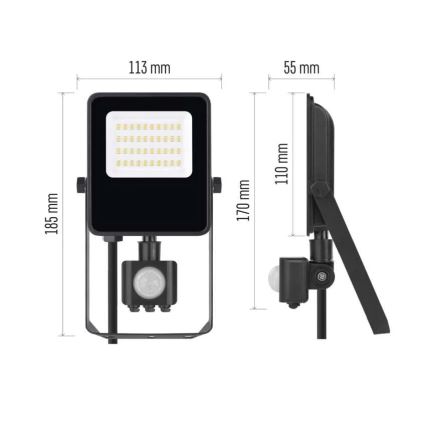 LED prožektors ar sensoru VISIO LED/20W/230V 4000K IP65