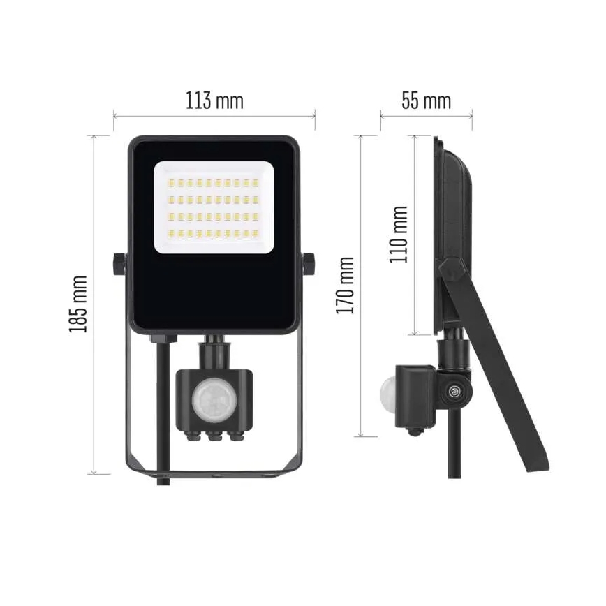 LED prožektors ar sensoru VISIO LED/20W/230V 4000K IP65