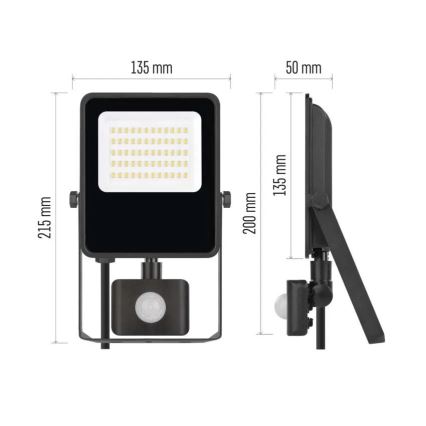LED prožektors ar sensoru VISIO LED/30W/230V 4000K IP65