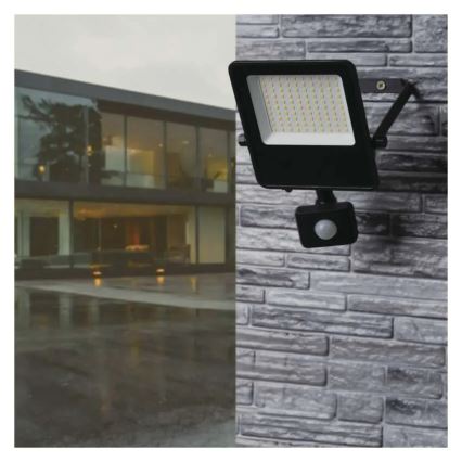 LED Prožektors ar sensoru VISIO LED/50W/230V 4000K IP65