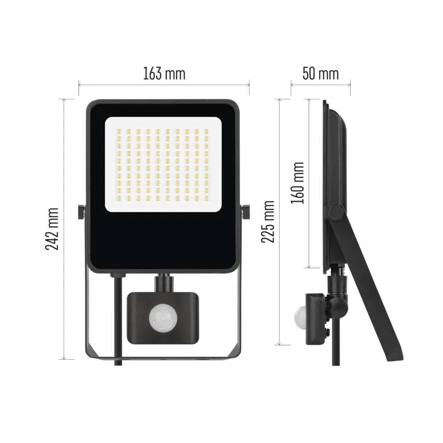 LED Prožektors ar sensoru VISIO LED/50W/230V 4000K IP65