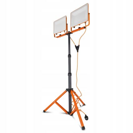 LED prožektors ar statīvu 2xLED/100W/230V 4500K IP65 oranžs