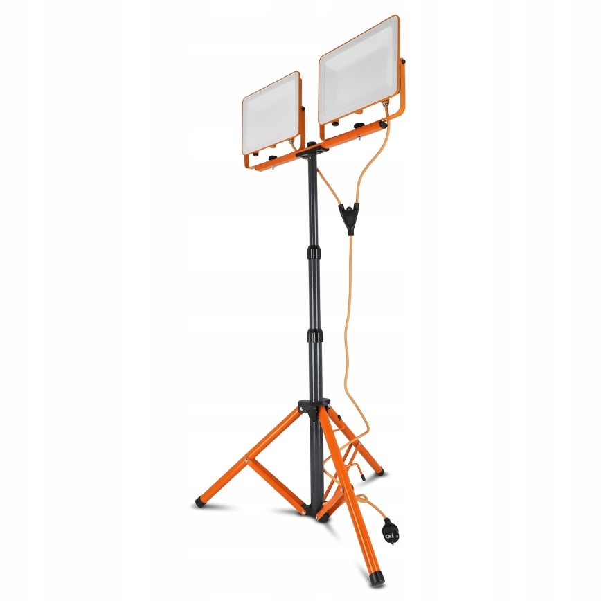 LED prožektors ar statīvu 2xLED/100W/230V 4500K IP65 oranžs
