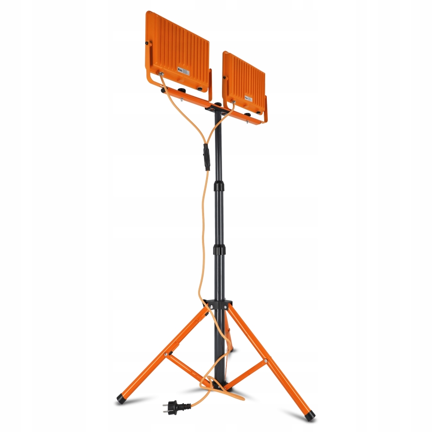 LED prožektors ar statīvu 2xLED/100W/230V 4500K IP65 oranžs