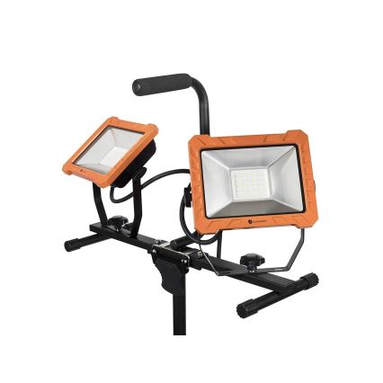 LED prožektors ar statīvu 2xLED/30W/230V 4000K IP65 oranžs/melns