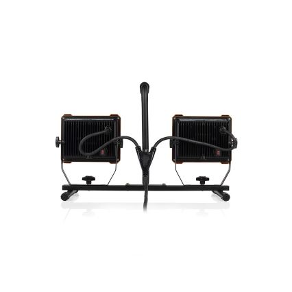 LED prožektors ar statīvu 2xLED/30W/230V 4000K IP65 oranžs/melns