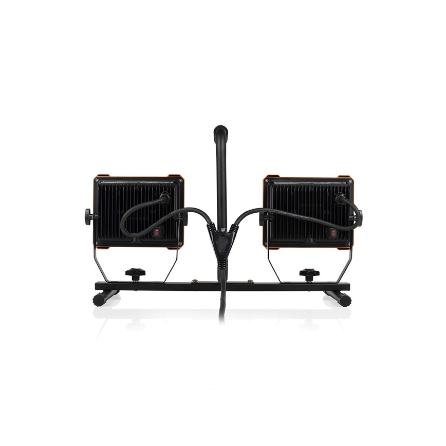 LED prožektors ar statīvu 2xLED/30W/230V 4000K IP65 oranžs/melns