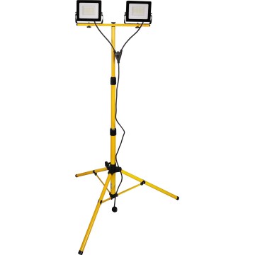 LED prožektors ar statīvu 2xLED/30W/230V 6500K IP65 dzeltena