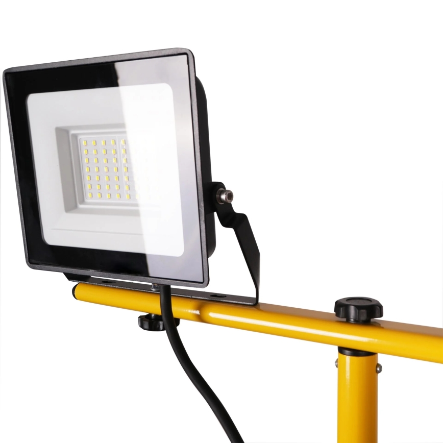 LED prožektors ar statīvu 2xLED/30W/230V 6500K IP65 dzeltena