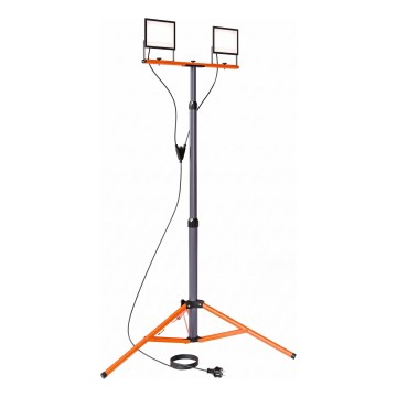 LED prožektors ar statīvu 2xLED/50W/230V 4500K IP65 melns/oranžs