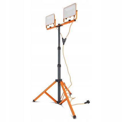 LED prožektors ar statīvu 2xLED/50W/230V 4500K IP65 oranžs