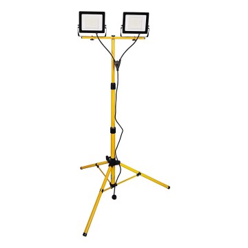 LED prožektors ar statīvu 2xLED/50W/230V 6500K IP65 dzeltens