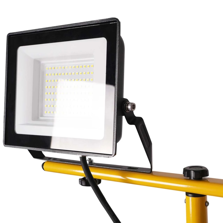 LED prožektors ar statīvu 2xLED/50W/230V 6500K IP65 dzeltens