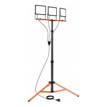 LED prožektors ar statīvu 3xLED/100W/230V 4500K IP65 melns/oranžs