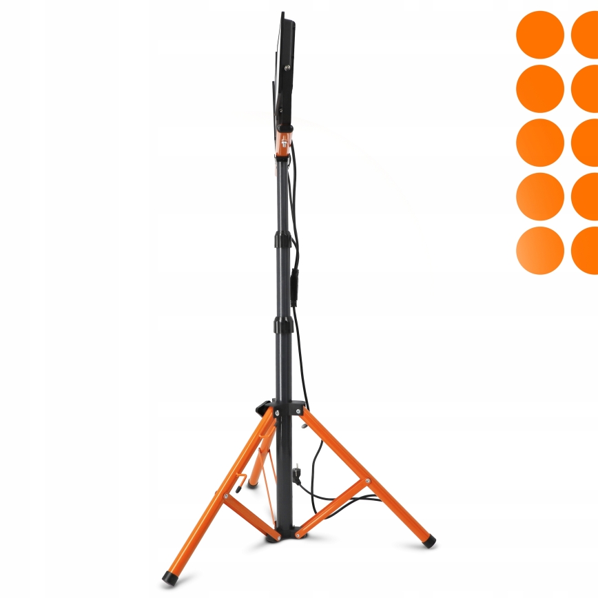 LED prožektors ar statīvu 3xLED/100W/230V 4500K IP65 melns/oranžs