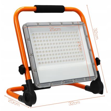 LED prožektors ar statīvu LED/100W/230V 4500K IP65 oranžs