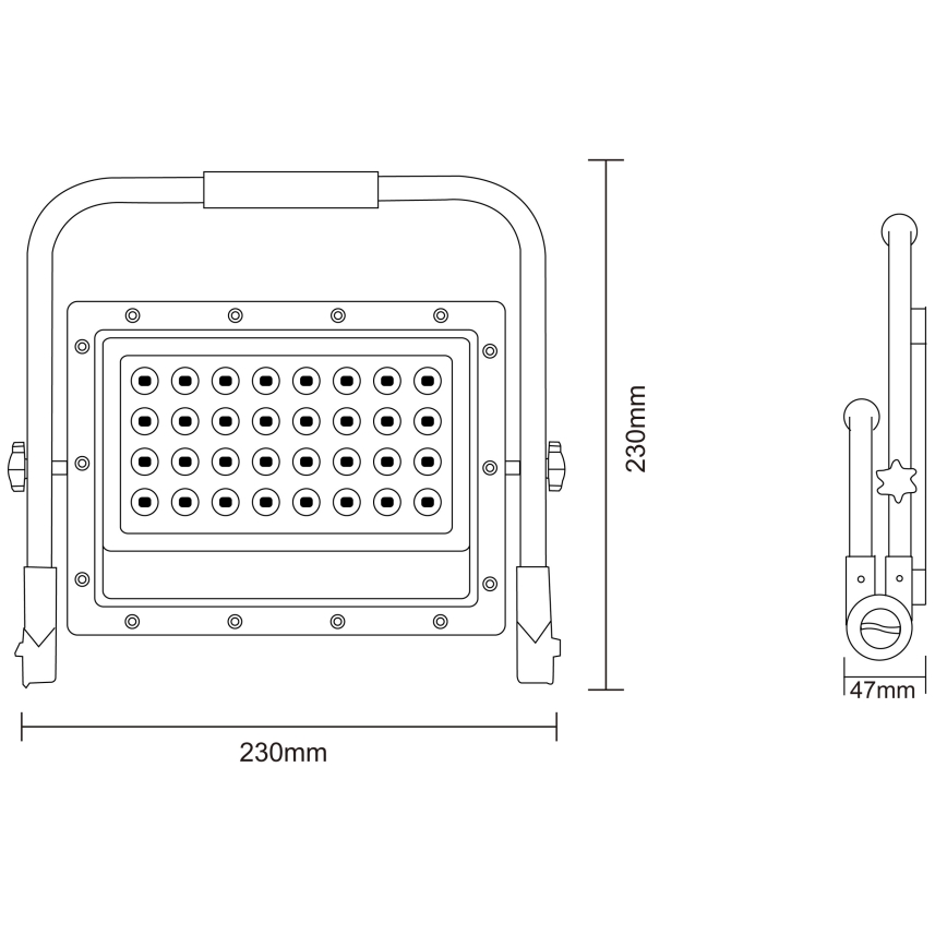 LED Prožektors ar statīvu LED/50W/230V 5000K IP65 oranža