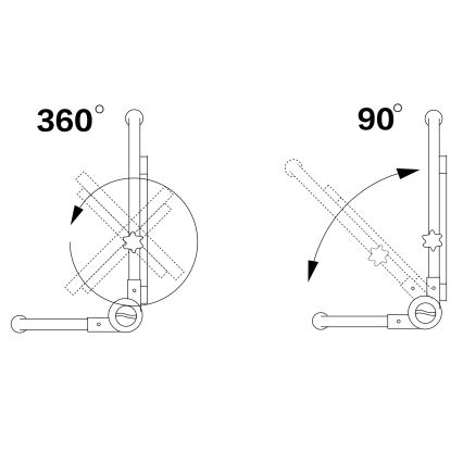 LED Prožektors ar statīvu LED/50W/230V 5000K IP65 oranža