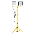 LED Prožektors ar statīvu TIGRA 2xLED/100W/230V 4000K IP54 melna/dzeltena