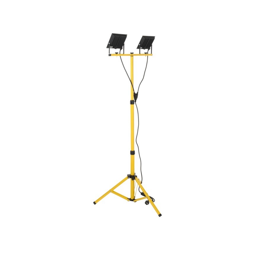 LED Prožektors ar statīvu TIGRA 2xLED/50W/230V 4000K IP54 melna/dzeltena
