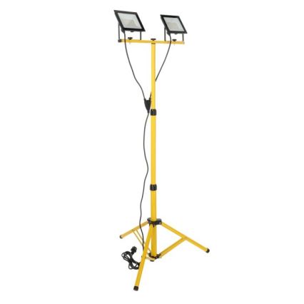 LED Prožektors ar statīvu TIGRA 2xLED/50W/230V 4000K IP54 melna/dzeltena