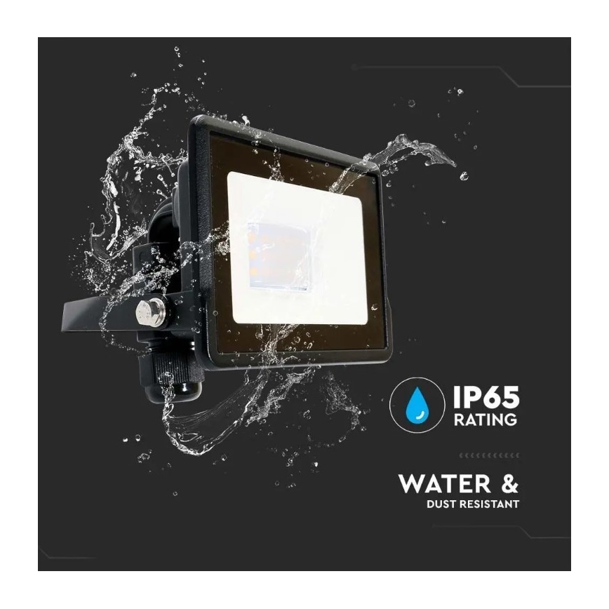 LED Prožektors ar tiešu savienojumu SAMSUNG CHIP LED/10W/230V IP65 6500K melns
