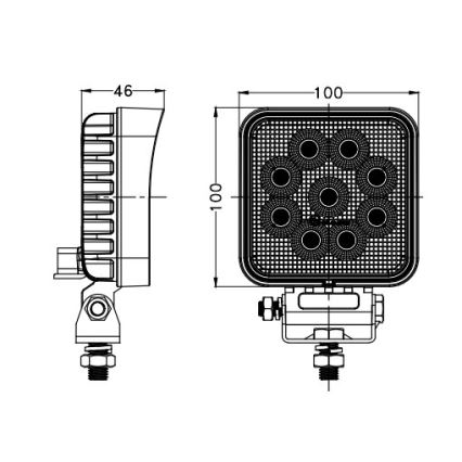 LED Prožektors automašīnai BLACK LED/36W/10-30V IP69 5700K leņķa