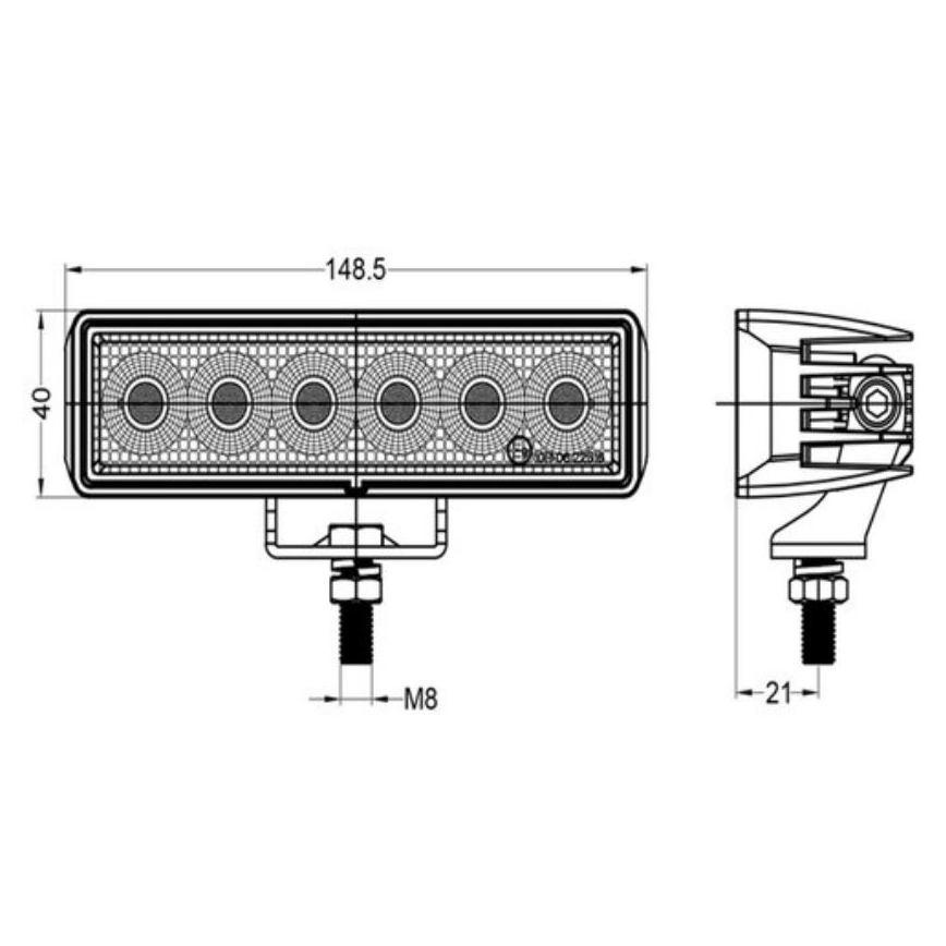 LED Prožektors automašīnai OSRAM LED/24W/10-30V IP68 5700K
