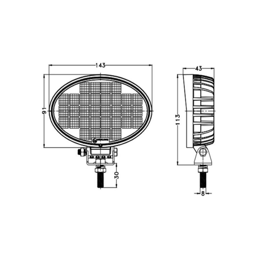 LED Prožektors automašīnai OSRAM LED/32W/10-30V IP68 5700K