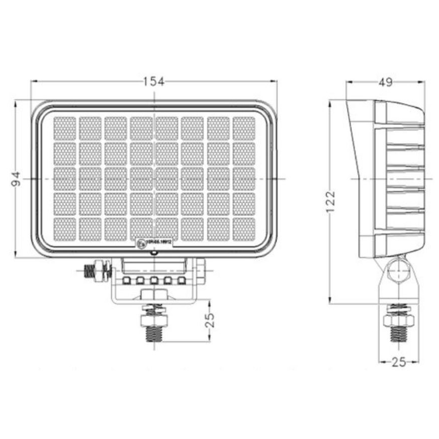 LED Prožektors automašīnai OSRAM LED/40W/10-30V IP68 5700K