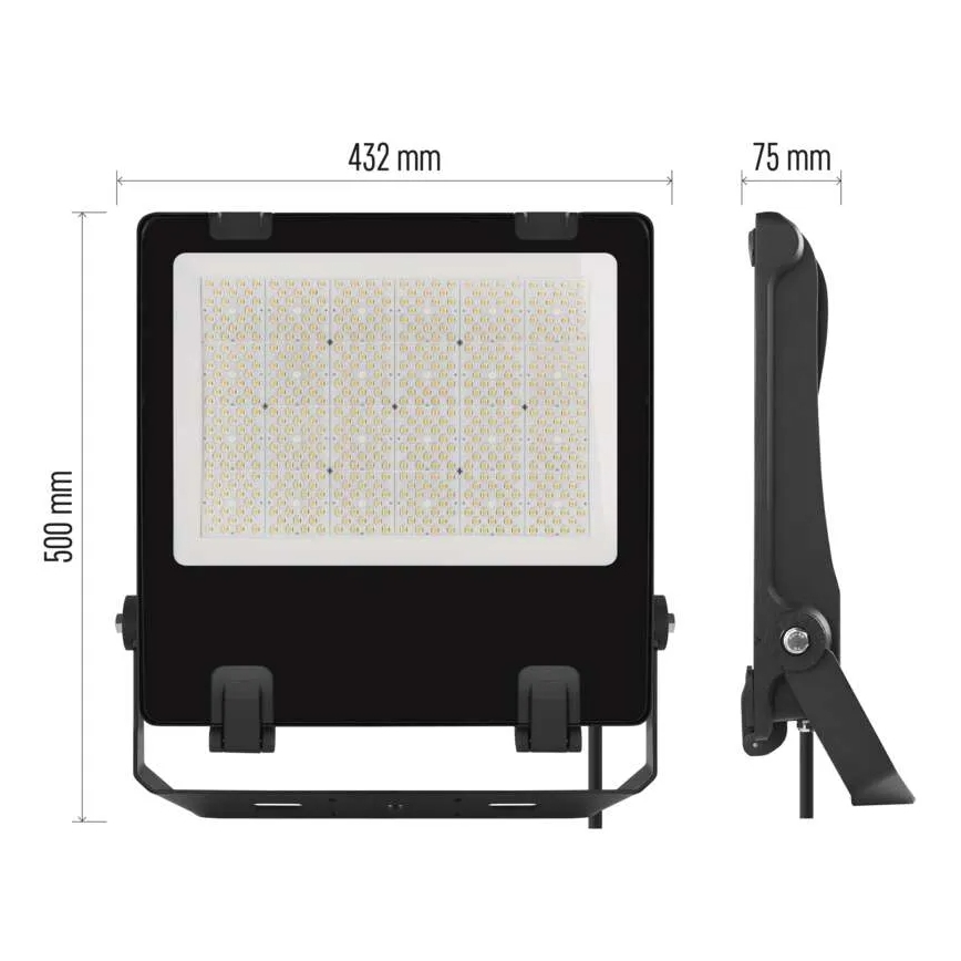 LED Prožektors AVENO LED/300W/230V 4000K 48000 lm IP66 melna