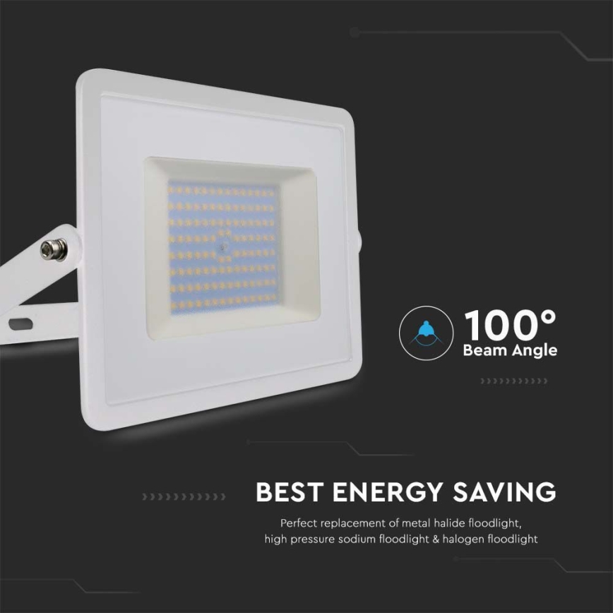LED Prožektors LED/100W/230V 4000K IP65 balta