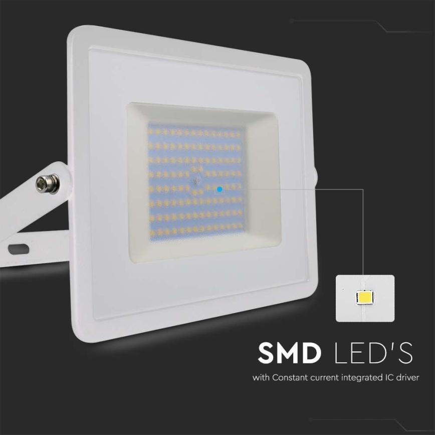 LED Prožektors LED/100W/230V 4000K IP65 balta