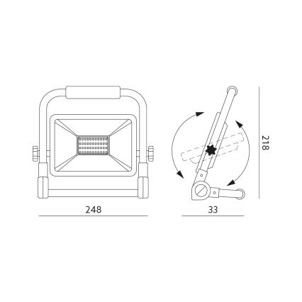 LED Prožektors LED/100W/230V 4000K IP65