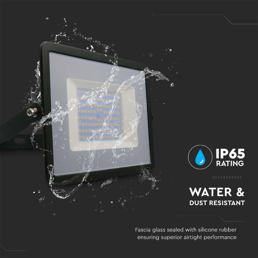 LED Prožektors LED/100W/230V 4000K IP65 melna