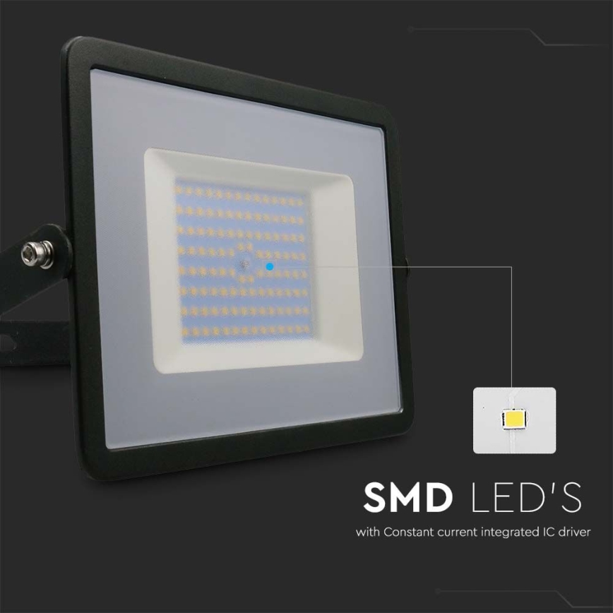 LED Prožektors LED/100W/230V 4000K IP65 melna