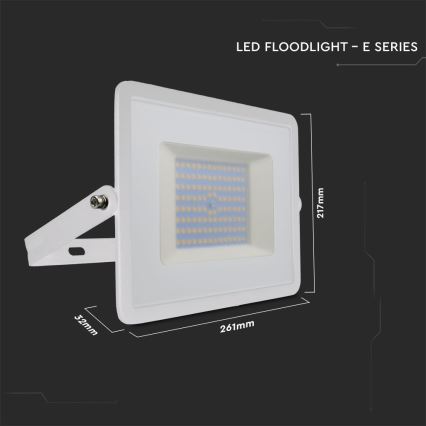 LED Prožektors LED/100W/230V 6500K IP65 balta