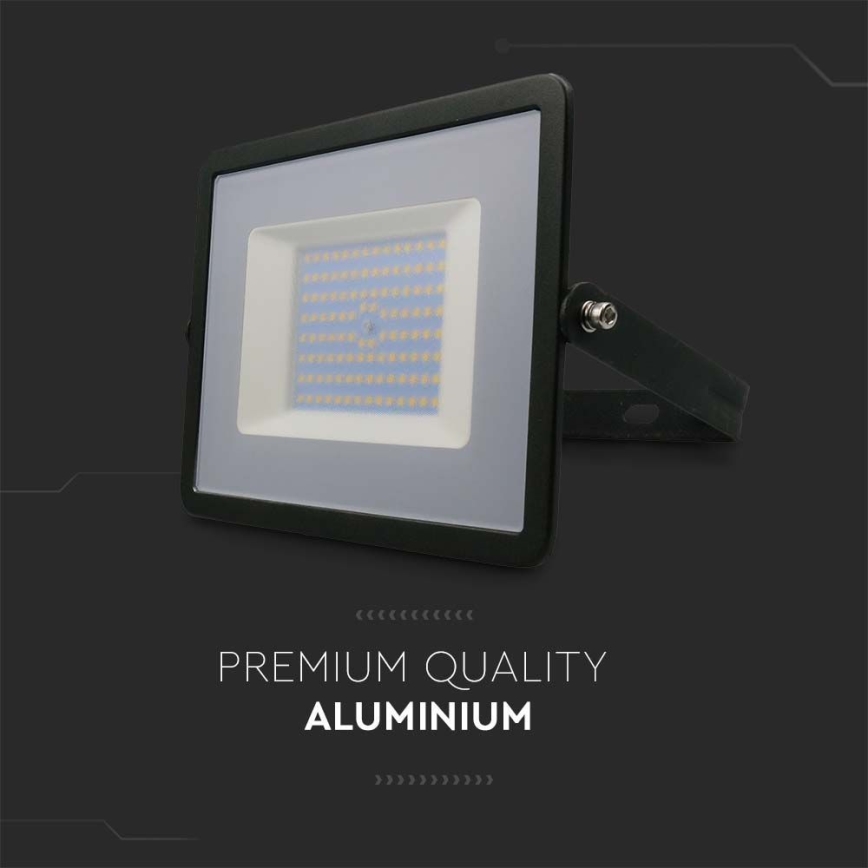 LED Prožektors LED/100W/230V 6500K IP65 melna