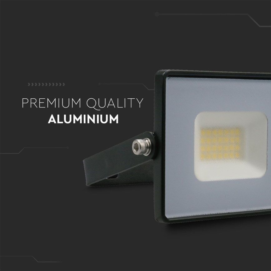 LED Prožektors LED/20W/230V 6500K IP65 melna