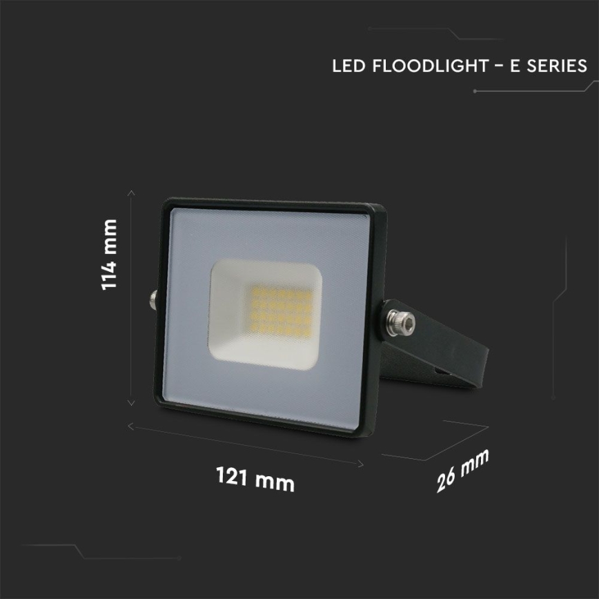LED Prožektors LED/20W/230V 6500K IP65 melna