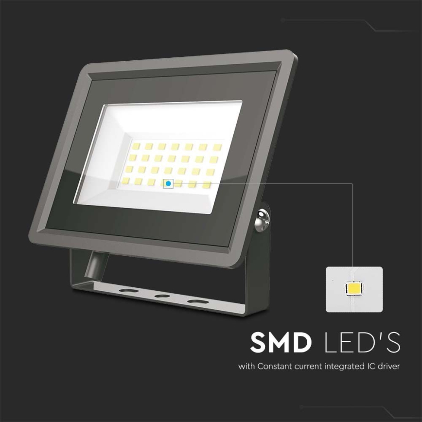 LED Prožektors LED/20W/230V 6500K IP65 melns