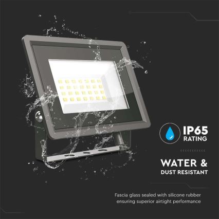 LED Prožektors LED/20W/230V 6500K IP65 melns