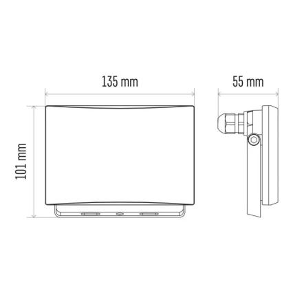 LED Prožektors LED/20W/230V IP65