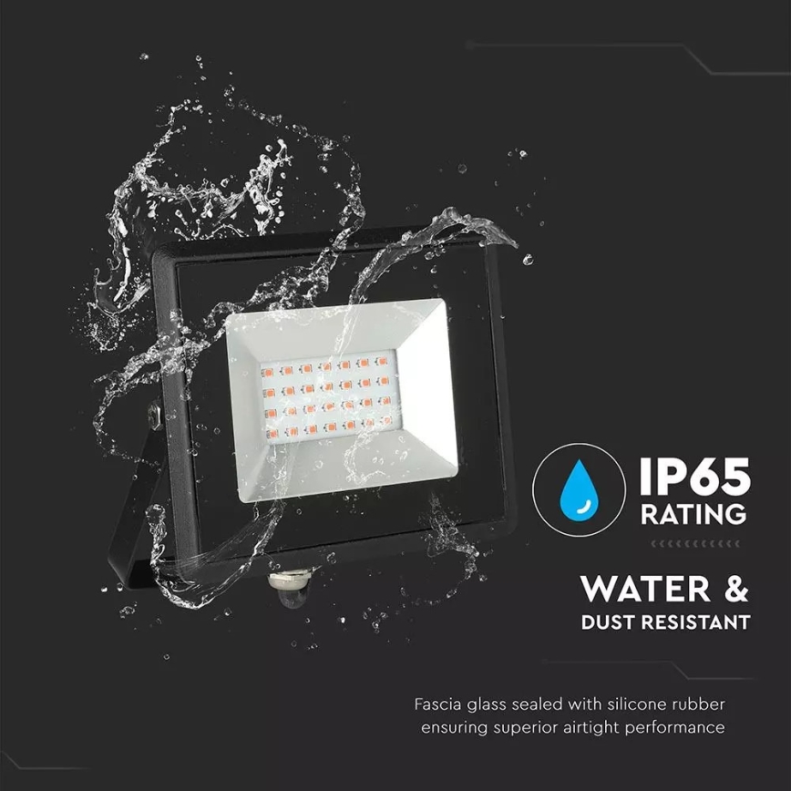 LED Prožektors LED/20W/230V IP65 rozā lampa