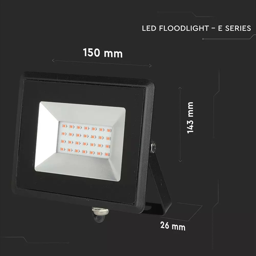 LED Prožektors LED/20W/230V IP65 rozā lampa