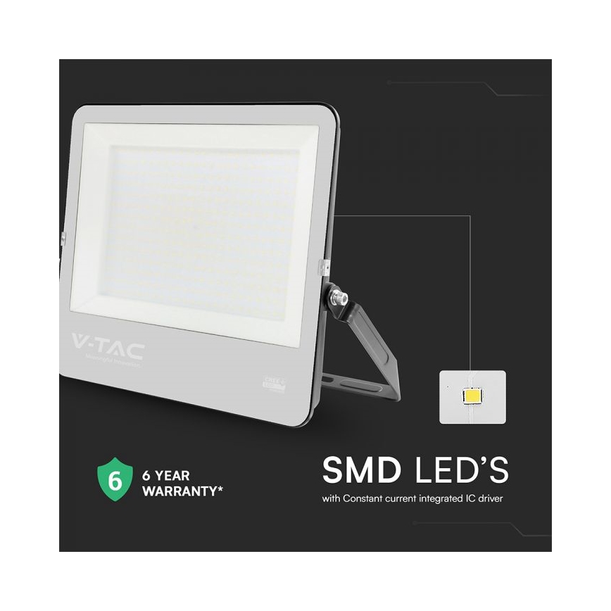 LED prožektors LED/300W/230V 4000K IP65 melns