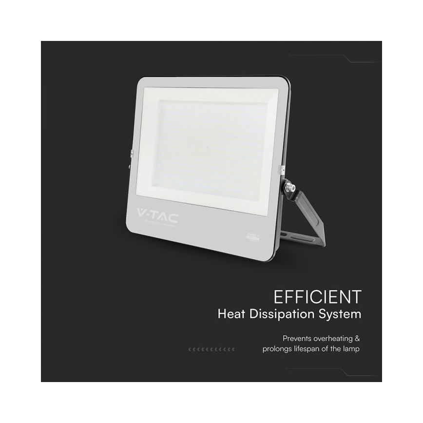 LED prožektors LED/300W/230V 4000K IP65 melns